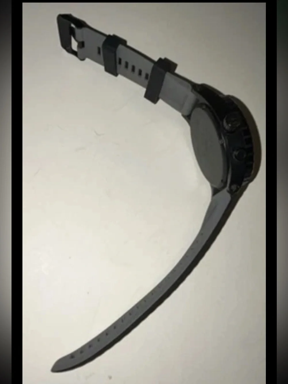 Watch Band 25mm Black Gray Silicone Replacement For Nixon 51-30 Strap Garmin